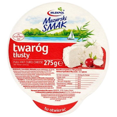 Mlekpol Full-Fat Curd Cheese, 275g