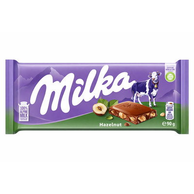 Milka Hazelnut Chocolate, 90g