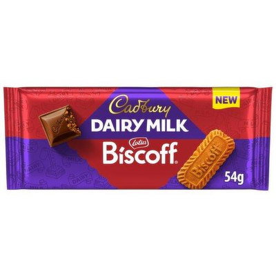 Cadbury Dairy Milk Biscoff Chocolate Bar, 54g