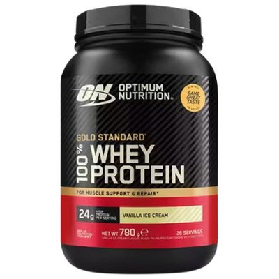 Optimum Nutrition Gold Standard 100% Whey Protein Powder Vanilla Ice Cream, 780g