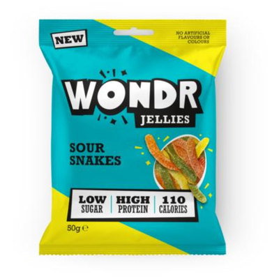 Wondr Jellies Sour Snakes, 50g