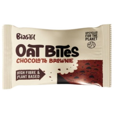BiaSol Oat Bites Chocolate Brownie Bar, 60g