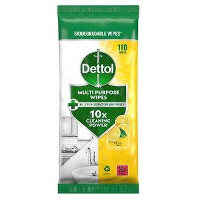 Dettol Antibacterial Surface Wipes Citrus, 105pk