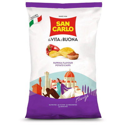 San Carlo Paprika Crisps, 150g
