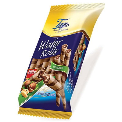 Tago Hazelnut Wafer Rolls, 260g