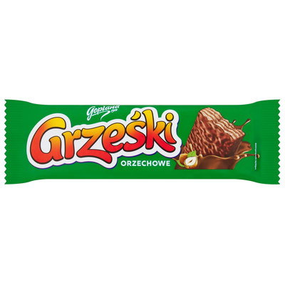 Grześki Chocolate Hazelnut Wafer Bar, 36g
