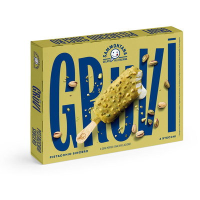 Sammontana Gelato Gruvi Pistachio Stick, 4 x 60g