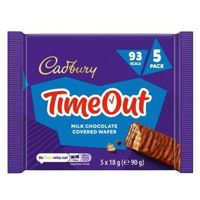 Cadbury TimeOut Chocolate Wafer Bars 5pk, 90g