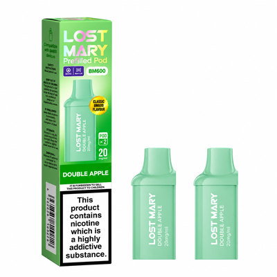Lost Mary BM600 Double Apple Refill 20mg, 2 Pods