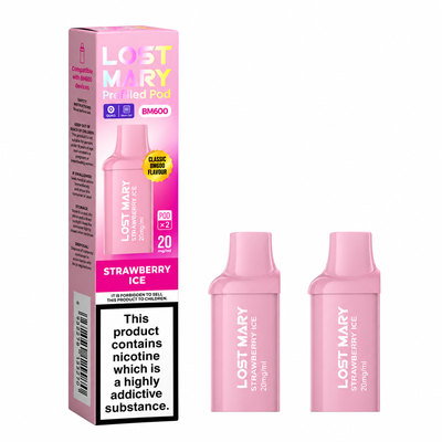 Lost Mary BM600 Strawberry Ice Refill 20mg, 2 Pods