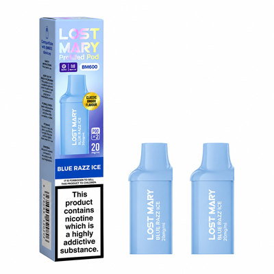 Lost Mary BM600 Blue Razz Ice Refill 20mg, 2 Pods