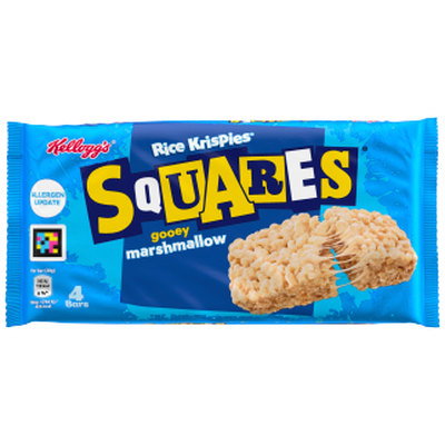 Kellogg's Rice Krispies Squares Marshmallow Snack Bars Multipack, 4 x 28g