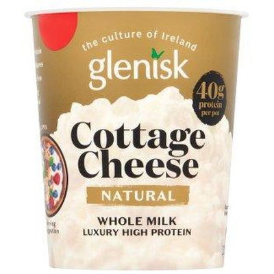 Glenisk Cottage Cheese Natural Whole Milk Luxury High Protein, 320g