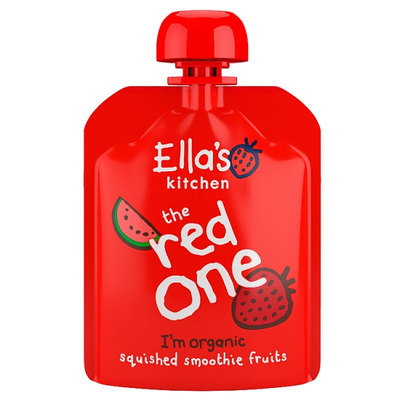 Ella's Kitchen The Red One Squished Smoothie Fruits Organic Baby Food, 90g