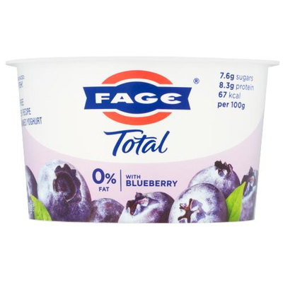 Fage Total Greek Blueberry Yoghurt - 0% Fat, 150g