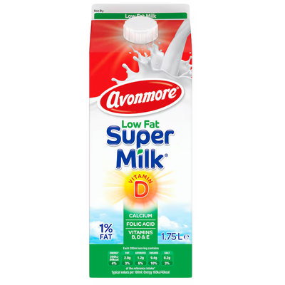 Avonmore Low Fat Super Milk, 1.75L