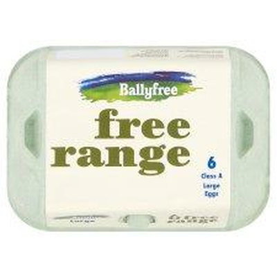 Ballyfree Free Range Eggs Large, 6pk