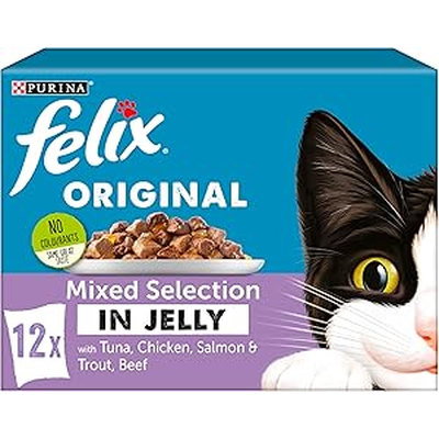 Felix Mixed Selection Cat Food Pouches, 12 x 100g