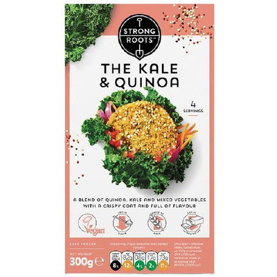 Strong Roots Kale & Quinoa Burgers, 4pk, 300g