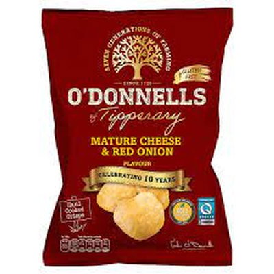 O'Donnells Mature Cheese & Red Onion Crisps, 125g