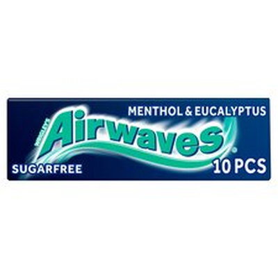 Airwaves Menthol & Eucalyptus Chewing Gum, 10pc