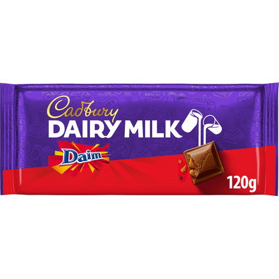 Cadbury Dairy Milk Chocolate Bar with Daim, 120g