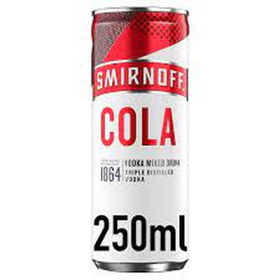 Smirnoff Vodka & Cola, 250ml