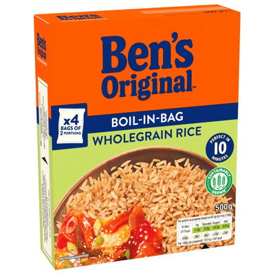 Ben's Original Whole Grain Boil In The Bag Rice, 4 x 125g