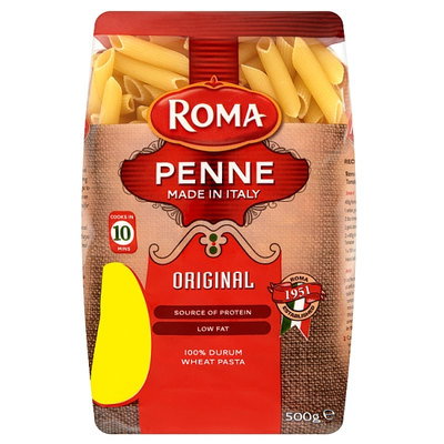 Roma Pasta Penne Rigate, 500g