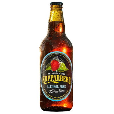 Kopparberg Cider Strawberry & Lime Non Alcoholic, 500ml