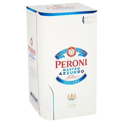 Peroni Lager Beer Bottles, 4 x 330ml