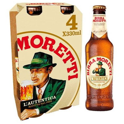 Birra Moretti Lager, 4 x 330ml