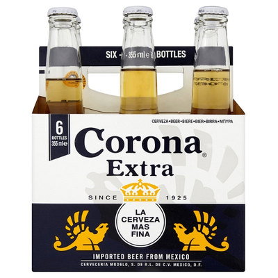 Corona Extra Lager Beer Bottle, 6 x 330ml