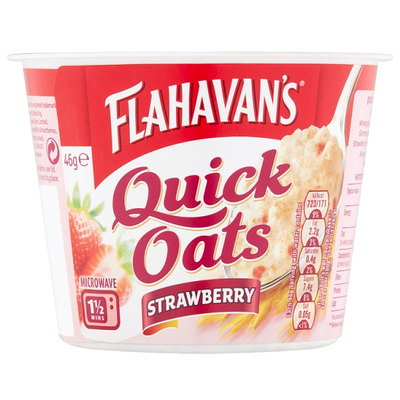 Flahavan's Quick Oats Pot - Strawberry Porridge Oats, 46g