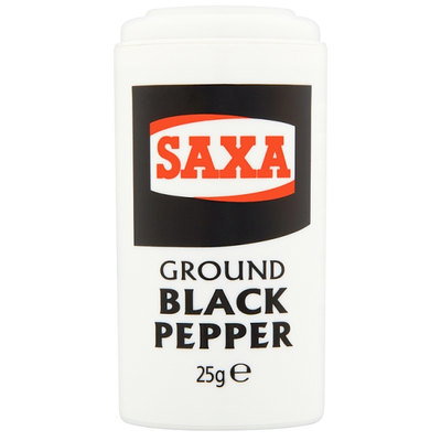 Saxa Ground Black Pepper, 25g