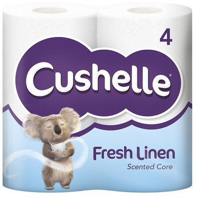 Cushelle Original Toilet Roll Toilet Tissue, 4pk