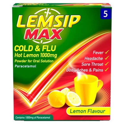 Lemsip Max Strength Lemon Sachets, 5pk