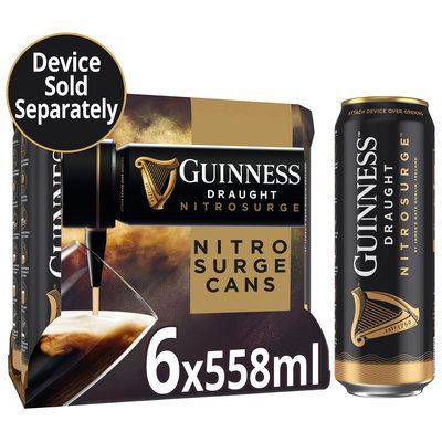 Guinness Nitrosurge Draught Can, 6 x 558ml