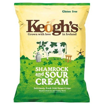 Keogh's Shamrock & Sour Cream Crisps, 125g