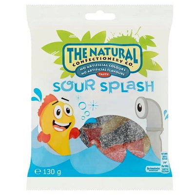 Natural Confectionery Co Sour Splash Bag Sweets, 110g