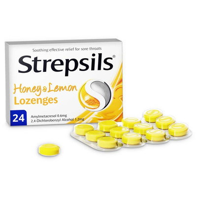 Strepsils Honey & Lemon Lozenges, 24pk