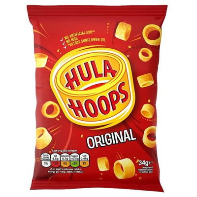 Hula Hoops Original Crisps, 34g