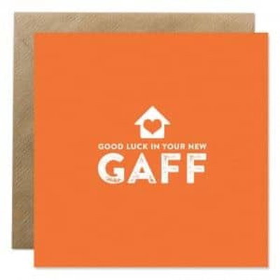 Bold Bunny Good Luck In Your New Gaff Card