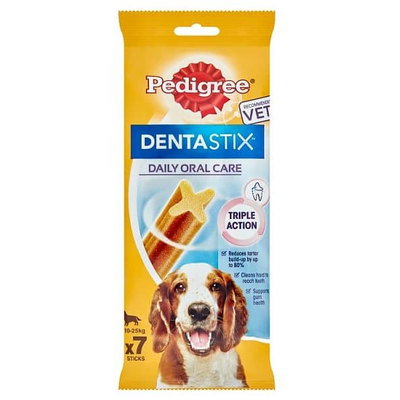 Pedigree Dentastix Daily Adult 10-25kg Dog Treats, 5 Sticks (128G)