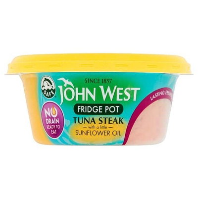 John West No Drain Tuna Steak In Sunflower Oil, 110g