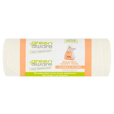 Green Aware Compostable Bin Bags 21L, 10pk
