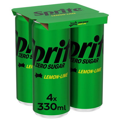 Sprite Zero Sugar Lemon-Lime, 4 x 330ml