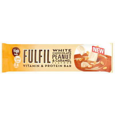 Fulfil White Chocolate Peanut & Caramel Protein Bar, 55g