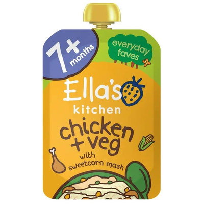 Ella's Kitchen Chicken Casserole Pouch +7 Months Organic Baby Food, 130g