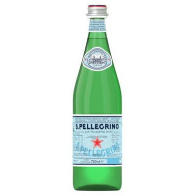 San Pellegrino Sparkling Water Glass Bottle, 750ml
